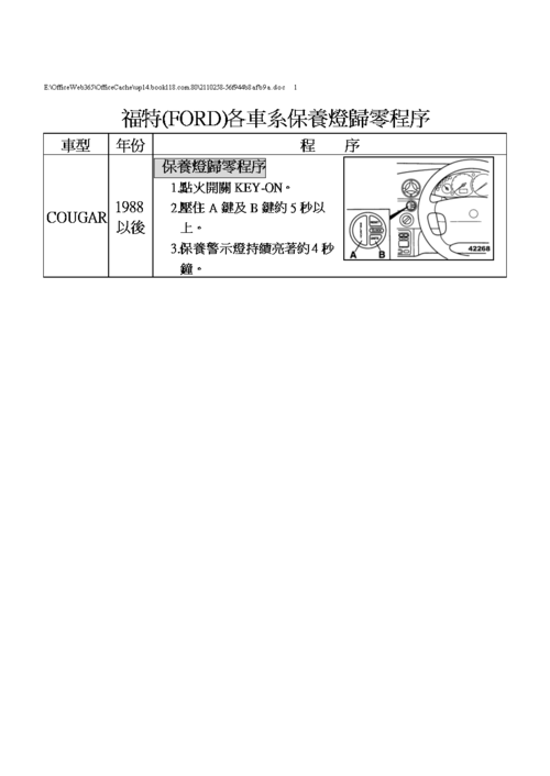 福特保养清零,福特保养清零代码