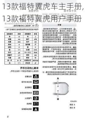 13款福特翼虎车主手册,13款福特翼虎用户手册